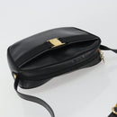Salvatore Ferragamo Vala Shoulder Bag Leather Black Gold Auth gh2213-6