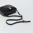 Salvatore Ferragamo Vala Shoulder Bag Leather Black Gold Auth gh2213-7