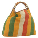 GUCCI Shoulder Bag Canvas Multicolor Gold 114900 Auth gh2214-1