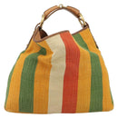 GUCCI Shoulder Bag Canvas Multicolor Gold 114900 Auth gh2214-13