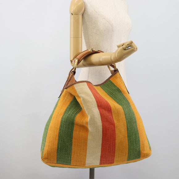 GUCCI Shoulder Bag Canvas Multicolor Gold 114900 Auth gh2214