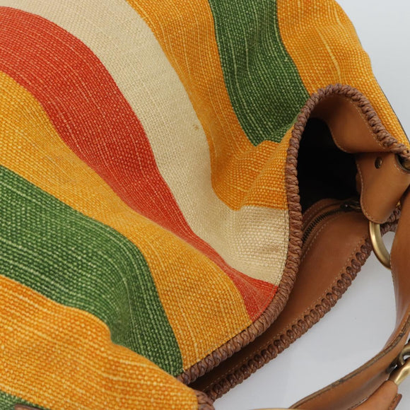 GUCCI Shoulder Bag Canvas Multicolor Gold 114900 Auth gh2214