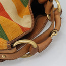 GUCCI Shoulder Bag Canvas Multicolor Gold 114900 Auth gh2214-7