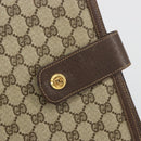 GUCCI GG Supreme Book Cover Day PVC Beige Gold Auth gh2217-12