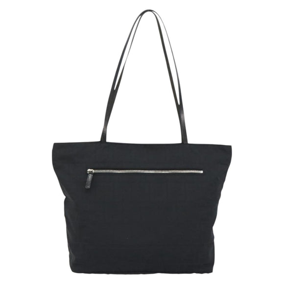 FENDI Zucca Canvas Mamma Baguette Tote Bag Brown Black Auth gh2218A