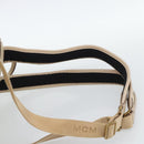 MCM Vicetos Logogram Backpack PVC Beige Gold Auth gh2219-14