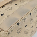 MCM Vicetos Logogram Backpack PVC Beige Gold Auth gh2219-10