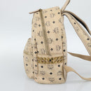 MCM Vicetos Logogram Backpack PVC Beige Gold Auth gh2219-5