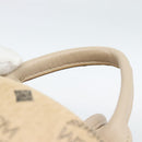 MCM Vicetos Logogram Backpack PVC Beige Gold Auth gh2219-8