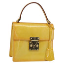 LOUIS VUITTON Monogram Vernis Spring Street Bag Lime Yellow M91068 Auth gh2220A-1