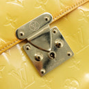 LOUIS VUITTON Monogram Vernis Spring Street Bag Lime Yellow M91068 Auth gh2220A-17