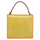 LOUIS VUITTON Monogram Vernis Spring Street Bag Lime Yellow M91068 Auth gh2220A-2