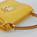 LOUIS VUITTON Monogram Vernis Spring Street Bag Lime Yellow M91068 Auth gh2220A-6