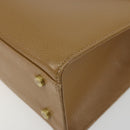 Coach Hand Bag Leather 2way Brown Gold Auth gh2221-9