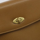 Coach Hand Bag Leather 2way Brown Gold Auth gh2221-19