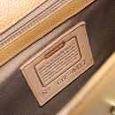 Coach Hand Bag Leather 2way Brown Gold Auth gh2221-11