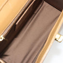 Coach Hand Bag Leather 2way Brown Gold Auth gh2221-10