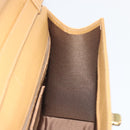 Coach Hand Bag Leather 2way Brown Gold Auth gh2221-21