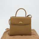 Coach Hand Bag Leather 2way Brown Gold Auth gh2221-12