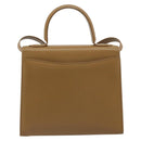 Coach Hand Bag Leather 2way Brown Gold Auth gh2221-2