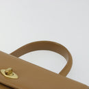 Coach Hand Bag Leather 2way Brown Gold Auth gh2221-14