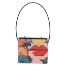 PRADA Shoulder Bag Safiano leather Multicolor Silver Auth gh2222SM-13