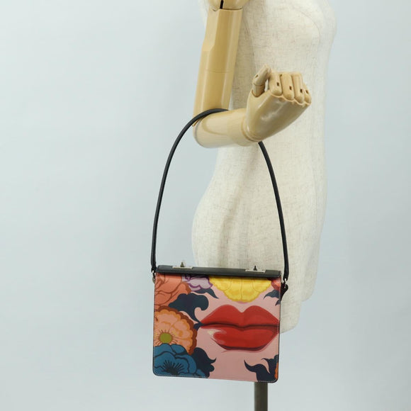 PRADA Shoulder Bag Safiano leather Multicolor Silver Auth gh2222SM