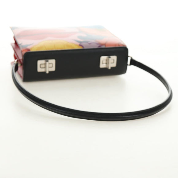 PRADA Shoulder Bag Safiano leather Multicolor Silver Auth gh2222SM