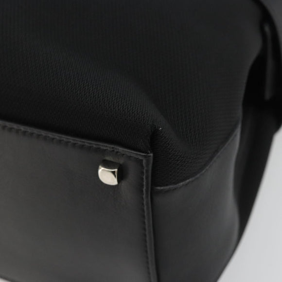 Salvatore Ferragamo Hand Bag Canvas Black Silver Auth gh2223