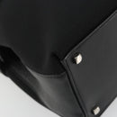 Salvatore Ferragamo Hand Bag Canvas Black Silver Auth gh2223-16