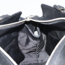 Salvatore Ferragamo Hand Bag Canvas Black Silver Auth gh2223-18
