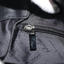 Salvatore Ferragamo Hand Bag Canvas Black Silver Auth gh2223-20