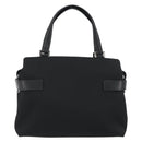 Salvatore Ferragamo Hand Bag Canvas Black Silver Auth gh2223-2