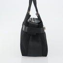 Salvatore Ferragamo Hand Bag Canvas Black Silver Auth gh2223-4