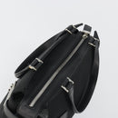 Salvatore Ferragamo Hand Bag Canvas Black Silver Auth gh2223-6