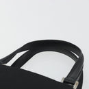 Salvatore Ferragamo Hand Bag Canvas Black Silver Auth gh2223-8