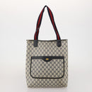 GUCCI GG Supreme Sherry Line Shoulder Bag PVC 2 Set Beige Navy Auth gh2228-11