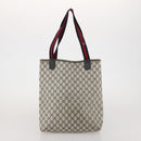 GUCCI GG Supreme Sherry Line Shoulder Bag PVC 2 Set Beige Navy Auth gh2228-12