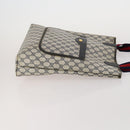 GUCCI GG Supreme Sherry Line Shoulder Bag PVC 2 Set Beige Navy Auth gh2228-13
