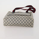 GUCCI GG Supreme Sherry Line Shoulder Bag PVC 2 Set Beige Navy Auth gh2228-18