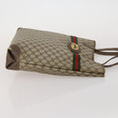 GUCCI GG Supreme Sherry Line Shoulder Bag PVC 2 Set Beige Navy Auth gh2228-4