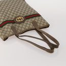 GUCCI GG Supreme Sherry Line Shoulder Bag PVC 2 Set Beige Navy Auth gh2228-5
