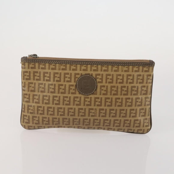 FENDI Celine MCM Clutch Bag Shoulder Bag Canvas Leather 5 Set Brown Auth gh2229