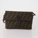 FENDI Celine MCM Clutch Bag Shoulder Bag Canvas Leather 5 Set Brown Auth gh2229-2
