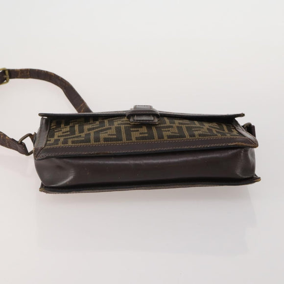 FENDI Celine MCM Clutch Bag Shoulder Bag Canvas Leather 5 Set Brown Auth gh2229