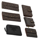LOUIS VUITTON PRADA Monogram Wallet Nylon 6 Set Black LV Auth gh2230-1