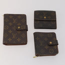 LOUIS VUITTON PRADA Monogram Wallet Nylon 6 Set Black LV Auth gh2230-11