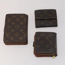 LOUIS VUITTON PRADA Monogram Wallet Nylon 6 Set Black LV Auth gh2230-12