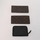 LOUIS VUITTON PRADA Monogram Wallet Nylon 6 Set Black LV Auth gh2230-3