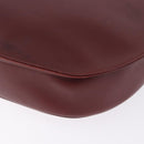 CARTIER Must Line Shoulder Bag Leather Bordeaux Gold Tone Auth gh2231-18